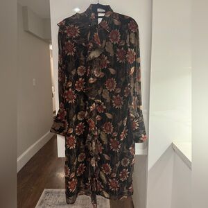 Ferragamo Silk Floral Dress